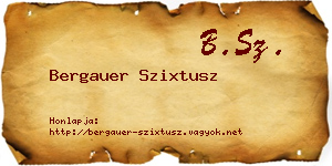 Bergauer Szixtusz névjegykártya